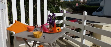 Pleasant sunny terrace for breakfast