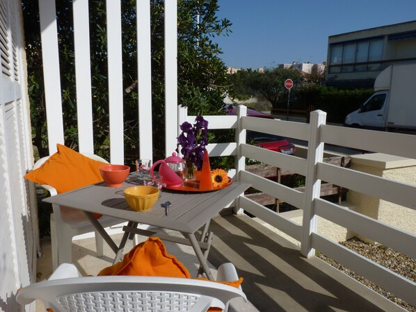 Pleasant sunny terrace for breakfast