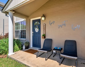 Sit out on the shady porch each morning with a hot cup of coffee