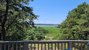 Ever changing views of Loagy Bay and the tidal marsh from the deck
