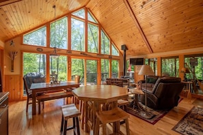 Open concept great room with tons of natural light 