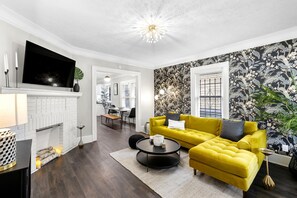 Living  Room with dining room view