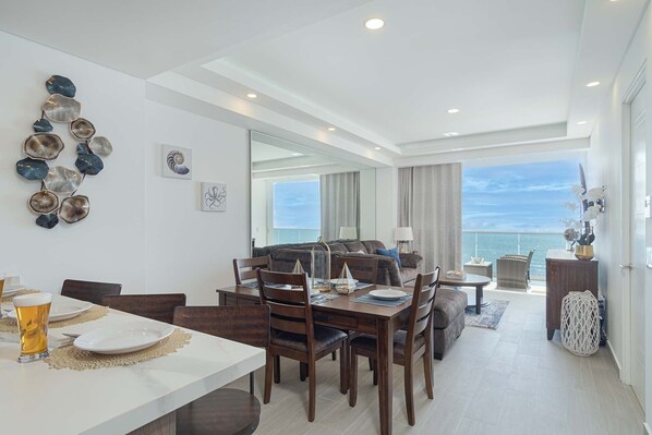Living room and dinning room