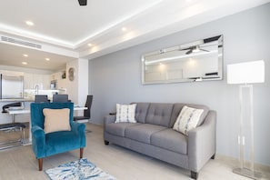 The living room.