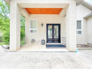 Entrance door from driveway