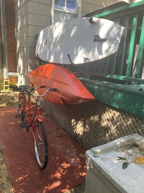 Kayak, paddle board, and tandem bike! 