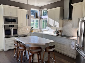 Kitchen featuring Induction Stove and French Door Oven