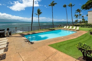 Oceanfront pool and BBQ