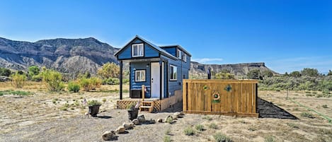 Cortez Vacation Rental | Tiny Home Studio | 1BA | 275 Sq Ft | Steps Required