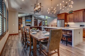 Dining and kitchen area