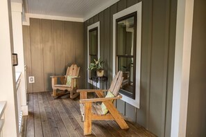 Front porch with rocking chair.