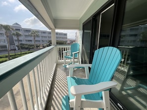 Brand new tall deck chairs to watch the ocean