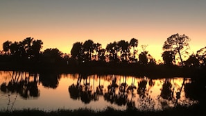 View from back yard at sunset.