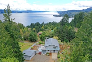 
Ariel view of the property and parking area. 