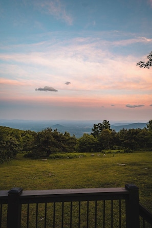 Sunset view from deck