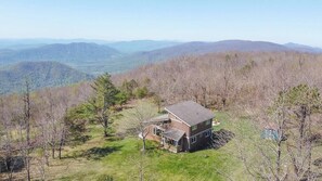 Ariel view of cabin and it's surroundings