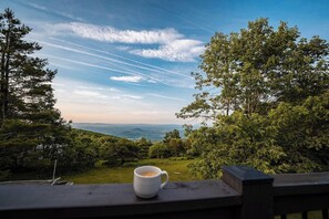Morning cup of coffee w/ view from the top deck