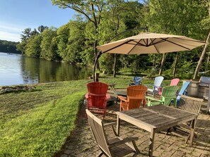 Lots of room for sitting by the lake. 