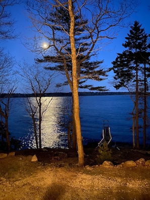 Muscongus Bay by moonlight from the back deck.