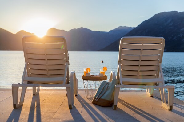 The private beach of our villa is the right choice for you!
