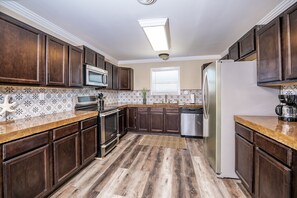 Main house fully stocked kitchen