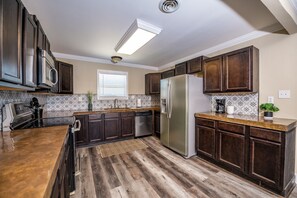 Main house fully stocked kitchen