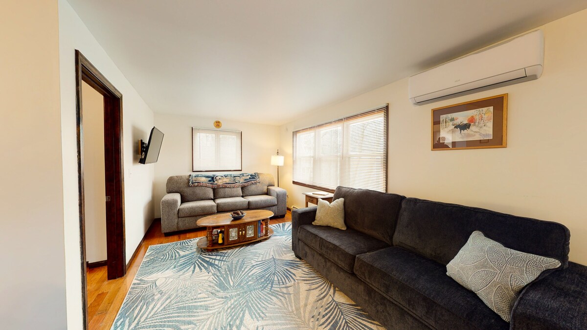 Fantastic two-level home & guest cottage with fast WiFi & lake access – dogs OK