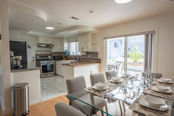 Kitchen and dining room