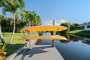 Kayaks available for guest use