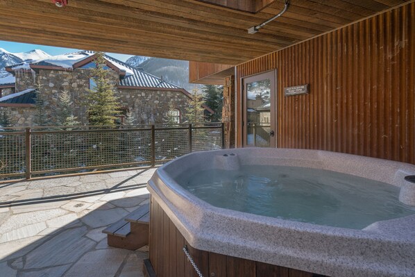 Shared hot tub with a view.