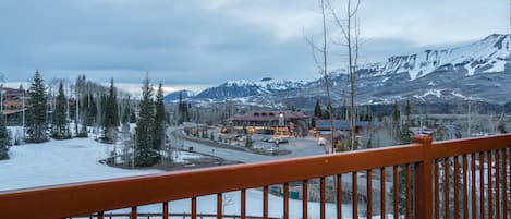 Incredible mountain views from the balcony.