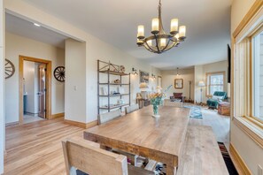 Dining area overlooking the living room.
