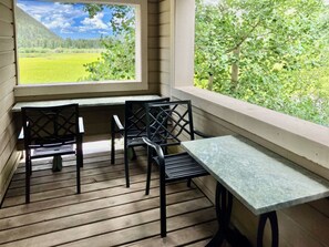 Picturesque views from the covered patio.