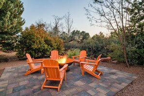 Gather around the fire pit for evening chats