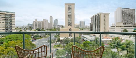 Enjoy Panoramic Waikiki City Views from Your Balcony!