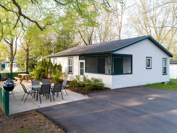 Cottage #1 features three bedrooms and two full baths.