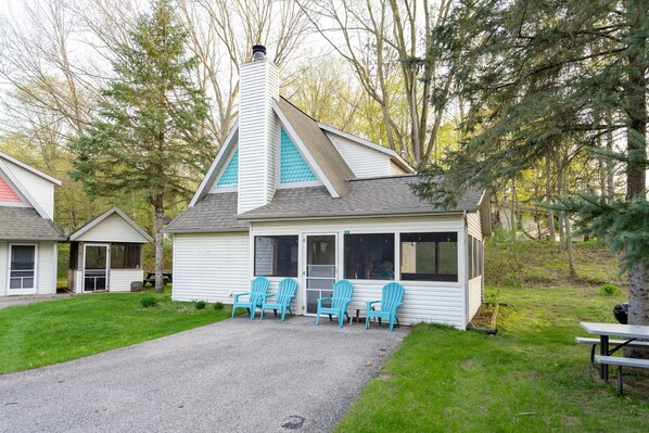 Cottage #17 features two bedrooms and two full baths.