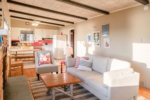 Living Room with big picture windows to enjoy the lake.