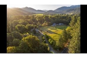 Birds eye view of the homestead & the Applegate Valley. 