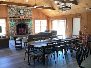 UPSTAIRS MAIN LIVING AREA LIVING ROOM KITCHEN DINING TABLE