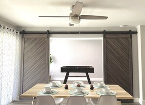 Vacay, play, work...whatever your getaway needs are, this house can accommodate. With elegant design touches throughout for an elevated stay.