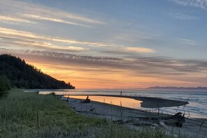 our beach at sunset