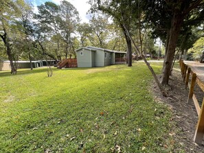 Hilltop sits on a roomy lot.