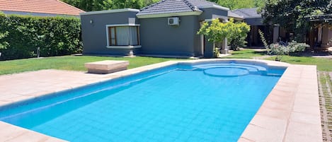 garden and pool view