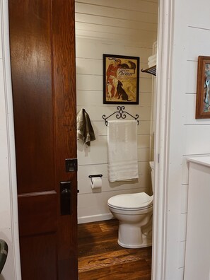 Pocket door to bathroom