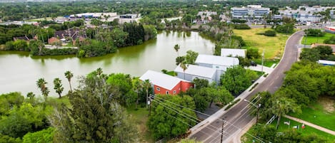 Birds- eye- view of the property. Near Hospital Retail stores and Restaurants.