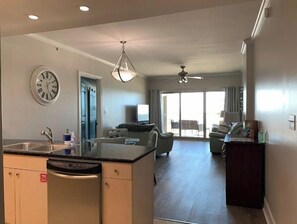 kitchen and 4 seating dining