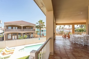 Large Wrap Around Balconies. This is Upstairs Off The Dinning Area.