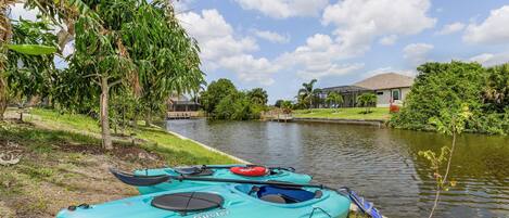 Kayaks at vacation rental