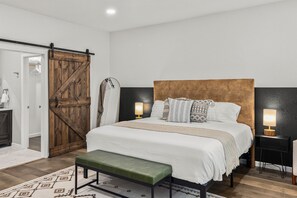 Just off the kitchen you'll find your private master suite.